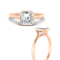 Thumbnail 9 - Split Shank Asscher Cut Bezel Set Solitaire Ring