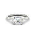 Thumbnail 1 - Split Shank Asscher Cut Bezel Set Solitaire Ring
