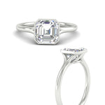 Load image into Gallery viewer, Split Shank Asscher Cut Bezel Set Solitaire Ring
