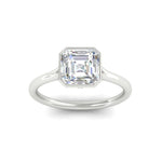 Load image into Gallery viewer, Split Shank Asscher Cut Bezel Set Solitaire Ring
