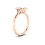 Load image into Gallery viewer, Split Shank Emerald Cut Bezel Set Solitaire Ring
