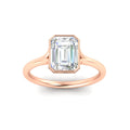 Thumbnail 10 - Split Shank Emerald Cut Bezel Set Solitaire Ring