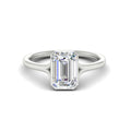 Thumbnail 14 - Split Shank Emerald Cut Bezel Set Solitaire Ring