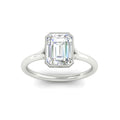 Thumbnail 15 - Split Shank Emerald Cut Bezel Set Solitaire Ring