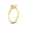 Load image into Gallery viewer, Split Shank Emerald Cut Bezel Set Solitaire Ring