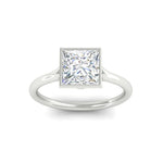 Load image into Gallery viewer, Split Shank Princess Cut Bezel Set Solitaire Ring
