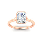 Load image into Gallery viewer, Split Shank Radiant Cut Bezel Set Solitaire Ring
