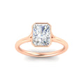 Thumbnail 2 - Split Shank Radiant Cut Bezel Set Solitaire Ring