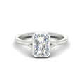Thumbnail 6 - Split Shank Radiant Cut Bezel Set Solitaire Ring