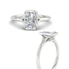 Load image into Gallery viewer, Split Shank Radiant Cut Bezel Set Solitaire Ring