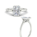 Thumbnail 9 - Split Shank Radiant Cut Bezel Set Solitaire Ring