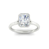Load image into Gallery viewer, Split Shank Radiant Cut Bezel Set Solitaire Ring