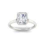 Load image into Gallery viewer, Split Shank Radiant Cut Bezel Set Solitaire Ring
