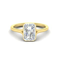 Thumbnail 11 - Split Shank Radiant Cut Bezel Set Solitaire Ring