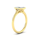 Load image into Gallery viewer, Split Shank Radiant Cut Bezel Set Solitaire Ring
