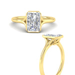 Load image into Gallery viewer, Split Shank Radiant Cut Bezel Set Solitaire Ring
