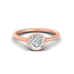 Load image into Gallery viewer, Split Shank Round Cut Bezel Set Solitaire Ring
