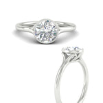 Load image into Gallery viewer, Split Shank Round Cut Bezel Set Solitaire Ring
