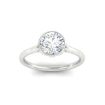 Load image into Gallery viewer, Split Shank Round Cut Bezel Set Solitaire Ring
