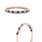 Load image into Gallery viewer, bezel-set-thin-stack-band-with-black-diamond-in-rose-gold-FDWB1408BGBLACKANGLE3-NL-RG.jpg
