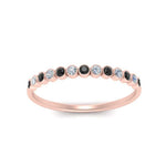 Load image into Gallery viewer, bezel-set-thin-stack-band-with-black-diamond-in-rose-gold-FDWB1408BGBLACKANGLE3-NL-RG.jpg
