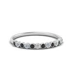 Load image into Gallery viewer, bezel-set-thin-stack-band-with-black-diamond-in-white-gold-FDWB1408BGBLACKANGLE3-NL-WG.jpg
