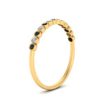 Load image into Gallery viewer, bezel-set-thin-stack-band-with-black-diamond-in-yellow-gold-FDWB1408BGBLACKANGLE3-NL-YG.jpg
