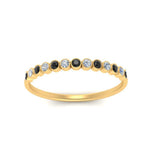 Load image into Gallery viewer, bezel-set-thin-stack-band-with-black-diamond-in-yellow-gold-FDWB1408BGBLACKANGLE3-NL-YG.jpg

