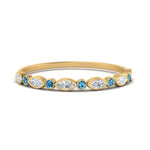 Load image into Gallery viewer, bezel-set-thin-stackable-diamond-band-with-blue-topaz-in-yellow-gold-FD123175BGICBLTO-NL-YG.jpg
