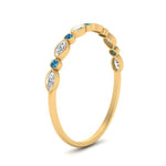 Load image into Gallery viewer, bezel-set-thin-stackable-diamond-band-with-blue-topaz-in-yellow-gold-FD123175BGICBLTO-NL-YG.jpg
