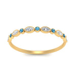 Load image into Gallery viewer, bezel-set-thin-stackable-diamond-band-with-blue-topaz-in-yellow-gold-FD123175BGICBLTO-NL-YG.jpg
