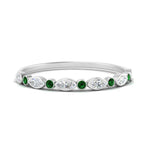 Load image into Gallery viewer, bezel-set-thin-stackable-diamond-band-with-emerald-in-white-gold-FD123175BGEMGR-NL-WG.jpg
