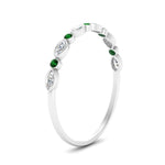 Load image into Gallery viewer, bezel-set-thin-stackable-diamond-band-with-emerald-in-white-gold-FD123175BGEMGR-NL-WG.jpg
