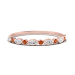 Load image into Gallery viewer, bezel-set-thin-stackable-diamond-band-with-orange-sapphire-in-rose-gold-FD123175BGSAOR-NL-RG.jpg
