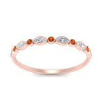Load image into Gallery viewer, bezel-set-thin-stackable-diamond-band-with-orange-sapphire-in-rose-gold-FD123175BGSAOR-NL-RG.jpg
