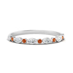 Load image into Gallery viewer, bezel-set-thin-stackable-diamond-band-with-orange-sapphire-in-white-gold-FD123175BGSAOR-NL-WG.jpg
