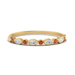 Load image into Gallery viewer, bezel-set-thin-stackable-diamond-band-with-orange-sapphire-in-yellow-gold-FD123175BGSAOR-NL-YG.jpg
