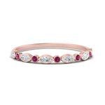 Load image into Gallery viewer, bezel-set-thin-stackable-diamond-band-with-pink-sapphire-in-rose-gold-FD123175BGSADRPI-NL-RG.jpg

