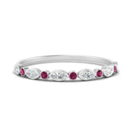Load image into Gallery viewer, bezel-set-thin-stackable-diamond-band-with-pink-sapphire-in-white-gold-FD123175BGSADRPI-NL-WG.jpg
