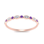 Load image into Gallery viewer, bezel-set-thin-stackable-diamond-band-with-purple-topaz-in-rose-gold-FD123175BGVITO-NL-RG.jpg
