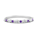 Load image into Gallery viewer, bezel-set-thin-stackable-diamond-band-with-purple-topaz-in-white-gold-FD123175BGVITO-NL-WG.jpg

