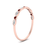 Load image into Gallery viewer, bezel-set-thin-stackable-diamond-band-with-ruby-in-rose-gold-FD123175BGRUDR-NL-RG.jpg

