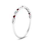 Load image into Gallery viewer, bezel-set-thin-stackable-diamond-band-with-ruby-in-white-gold-FD123175BGRUDR-NL-WG.jpg
