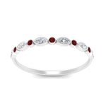 Load image into Gallery viewer, bezel-set-thin-stackable-diamond-band-with-ruby-in-white-gold-FD123175BGRUDR-NL-WG.jpg
