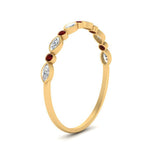 Load image into Gallery viewer, bezel-set-thin-stackable-diamond-band-with-ruby-in-yellow-gold-FD123175BGRUDR-NL-YG.jpg
