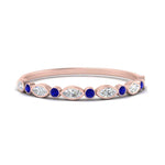 Load image into Gallery viewer, bezel-set-thin-stackable-diamond-band-with-sapphire-in-rose-gold-FD123175BGSABL-NL-RG.jpg
