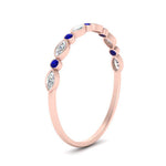 Load image into Gallery viewer, bezel-set-thin-stackable-diamond-band-with-sapphire-in-rose-gold-FD123175BGSABL-NL-RG.jpg
