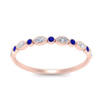 Load image into Gallery viewer, bezel-set-thin-stackable-diamond-band-with-sapphire-in-rose-gold-FD123175BGSABL-NL-RG.jpg
