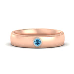 Load image into Gallery viewer, bezel-set-two-tone-solitaire-mens-blue-topaz-ring-in-rose-gold-fdb10202rogicblto-nl-rg.jpg