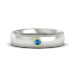 Load image into Gallery viewer, bezel-set-two-tone-solitaire-mens-blue-topaz-ring-in-white-gold-fdb10202rogicblto-nl-wg.jpg